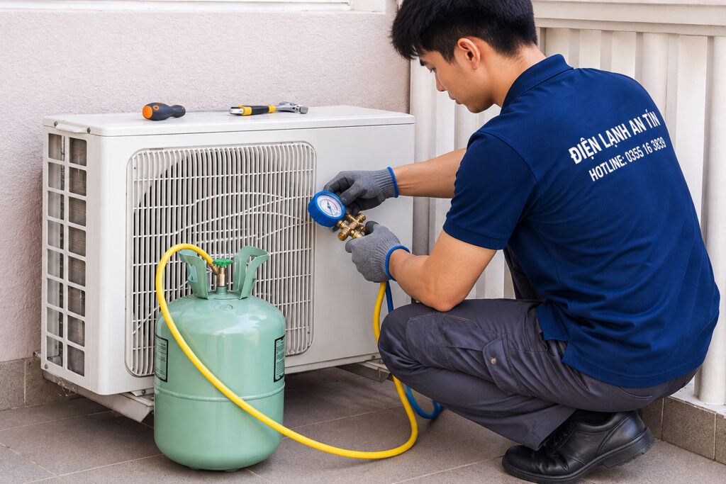 bom gas may lanh 1 Dịch vụ bơm gas máy lạnh