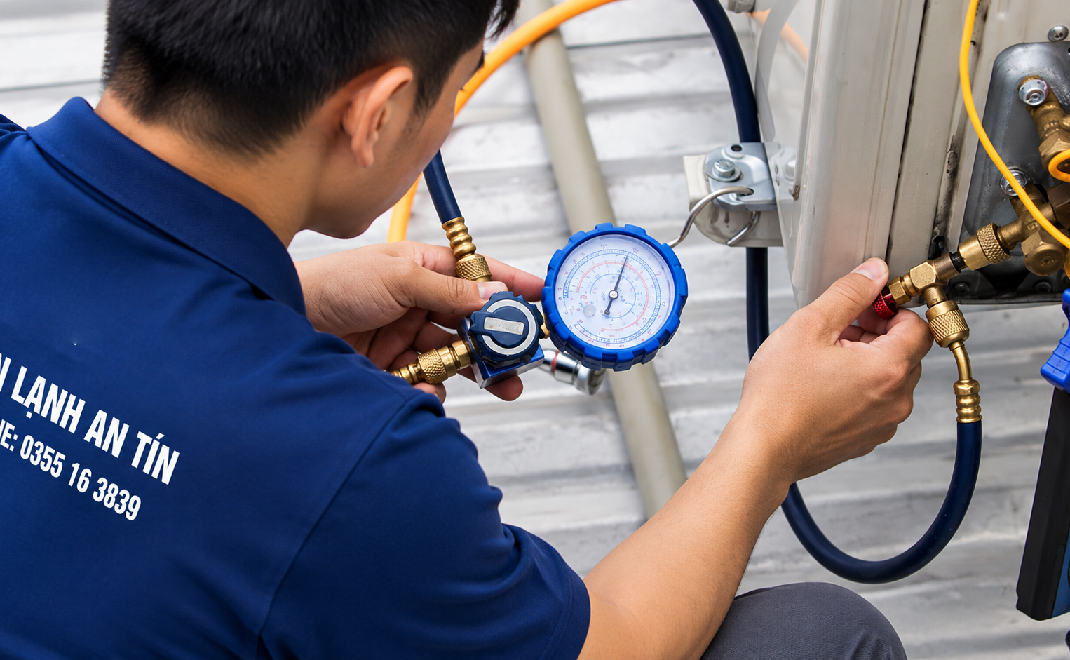 bom gas may lanh 2 Dịch vụ bơm gas máy lạnh