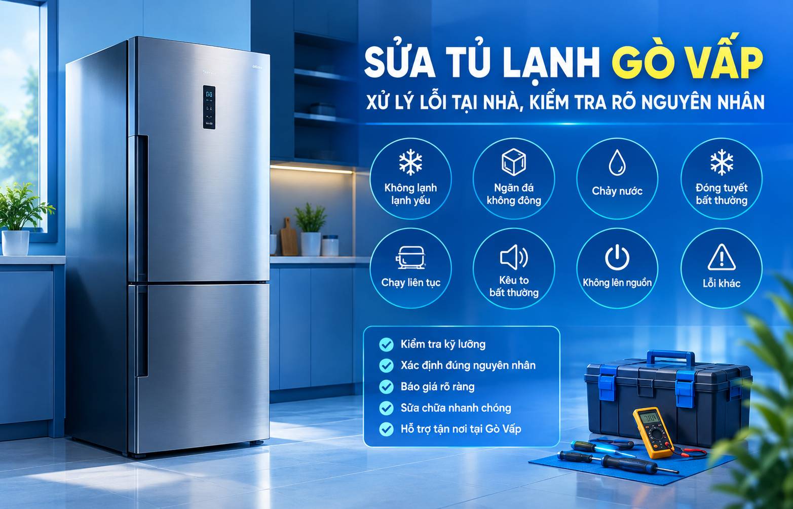 sua tu lanh go va0 Sửa Tủ Lạnh Gò Vấp – Thợ Xử Lý Lỗi Tận Nhà